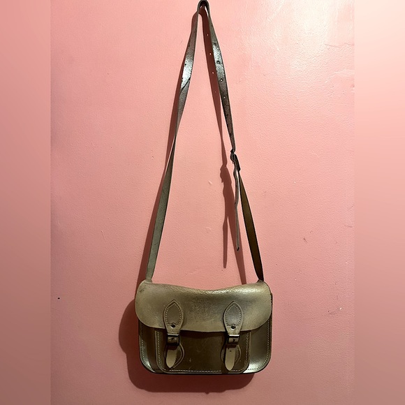 Silver leather satchel - Picture 2 of 4